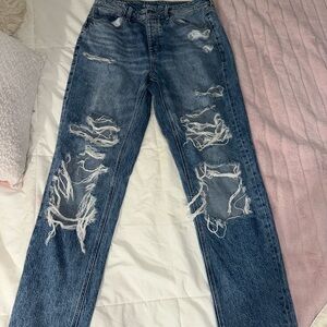 American Eagle Wide leg blue jeans